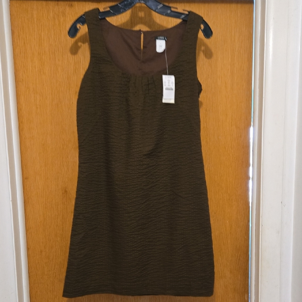 J. Crew Brown Sleeveless Dress Size 0 NEW NWT